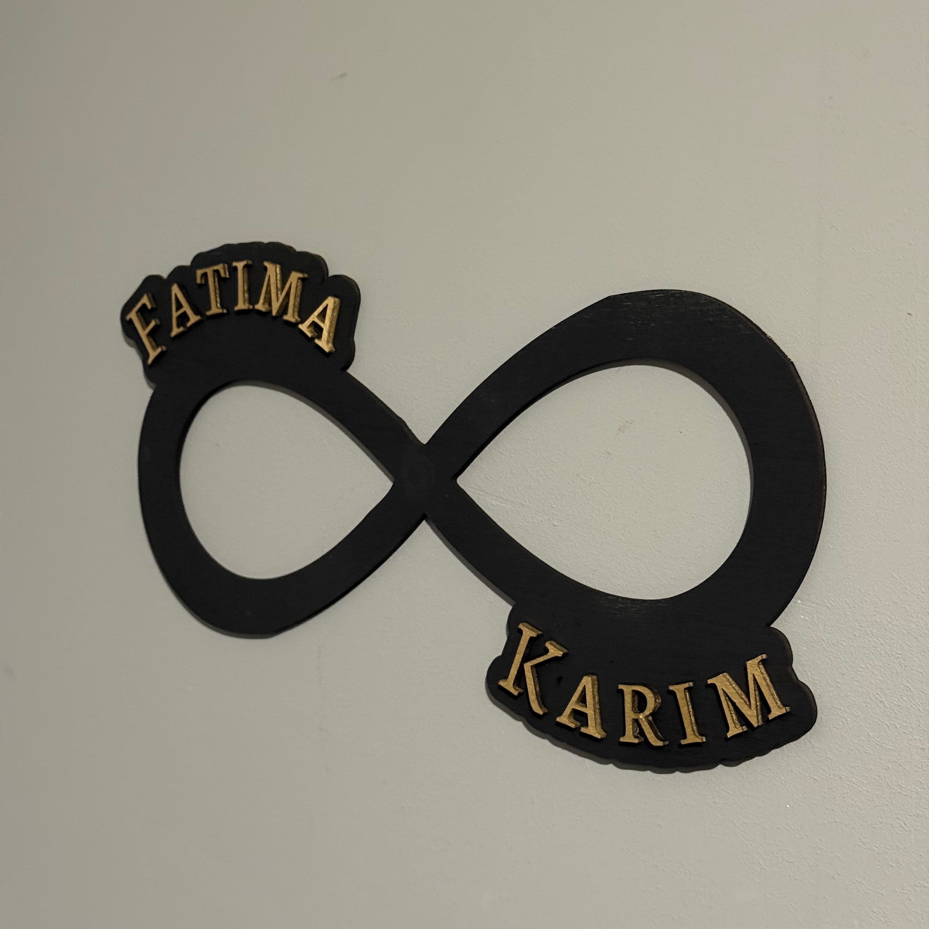 Décoration "amour infini" personnalisable