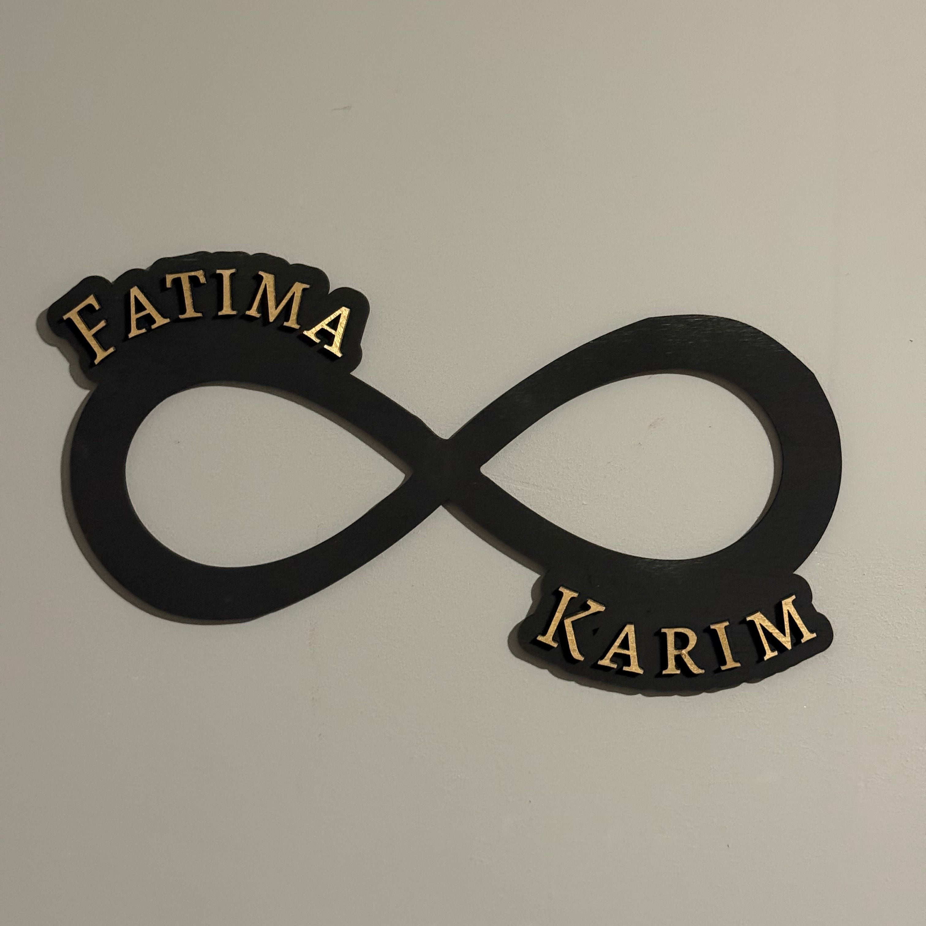 Décoration "amour infini" personnalisable