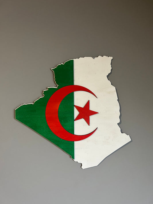 Carte Algérie en Bois